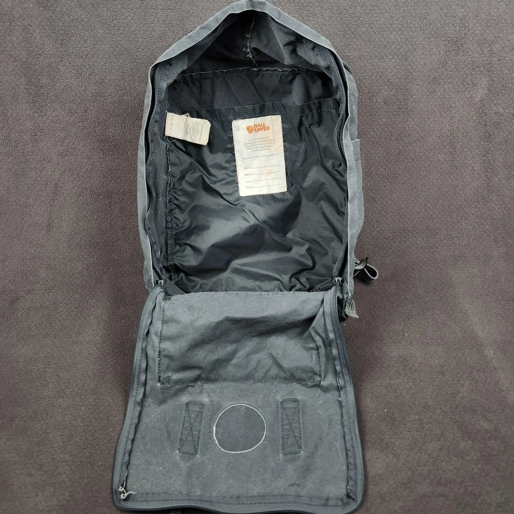 Fjallraven Gray Kanken 16L Backpack PVC Water Resistant Travel Unisex Daypack